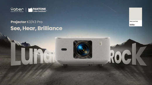 Yaber Projector K3 in Exclusive Lunar Rock, Color Inspired by Pantone Color Institute