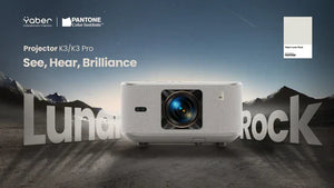 Yaber Projector K3 in Exclusive Lunar Rock, Color Inspired by Pantone Color Institute