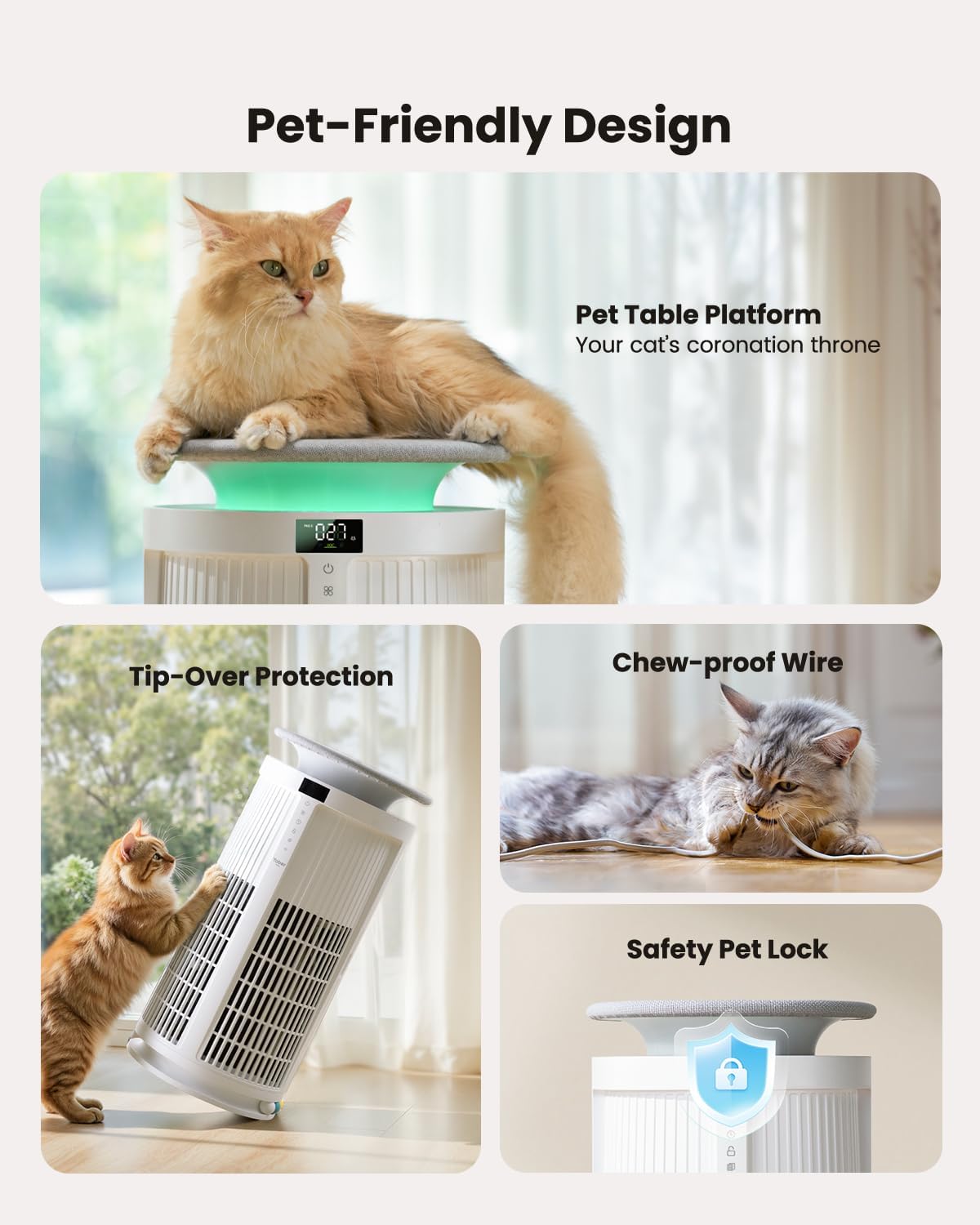 Yaber HEPA Air Purifier for Home Pets