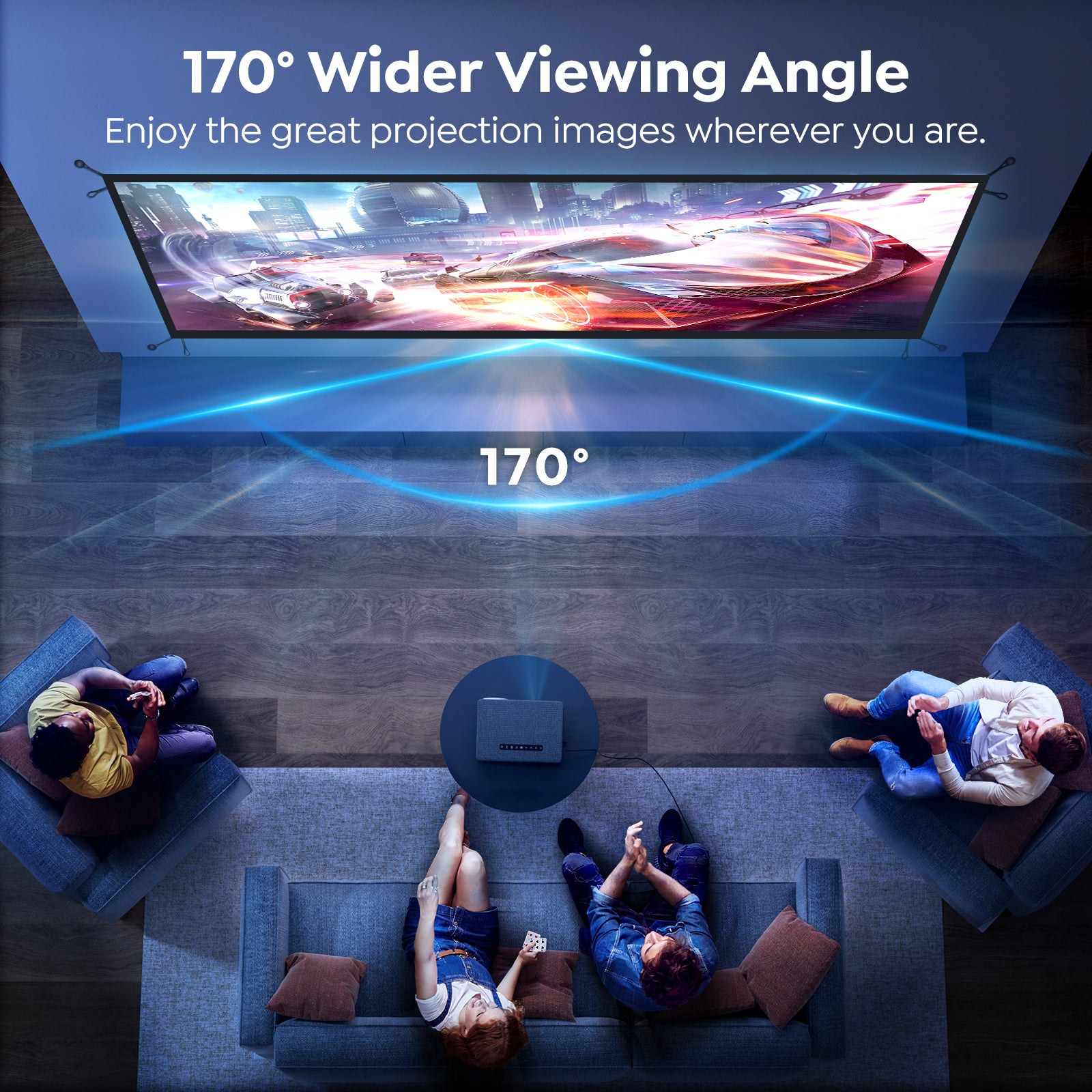 Outdoor Projector Screen YS-100F - YABER Entertainment Projector