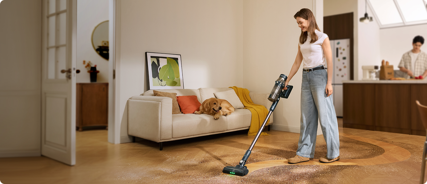 Dust pickup scene