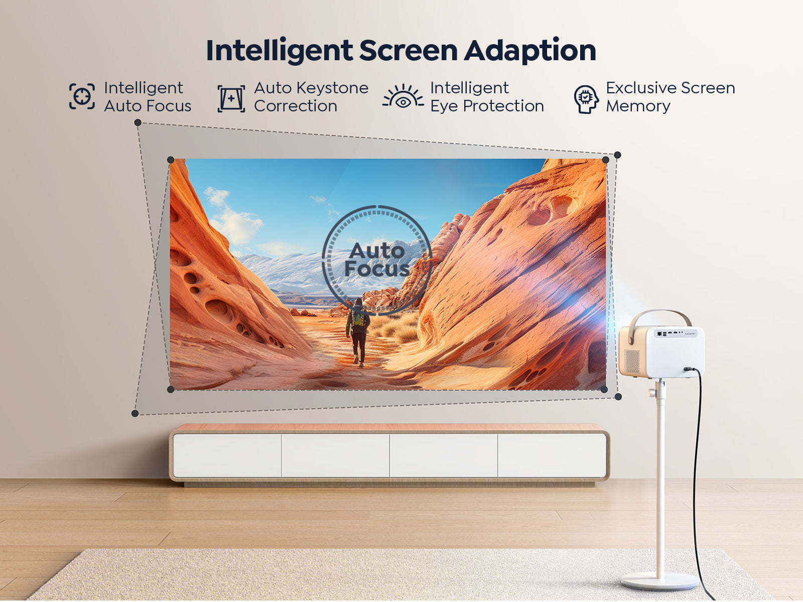 yaber v12 projector autofocus from any angle