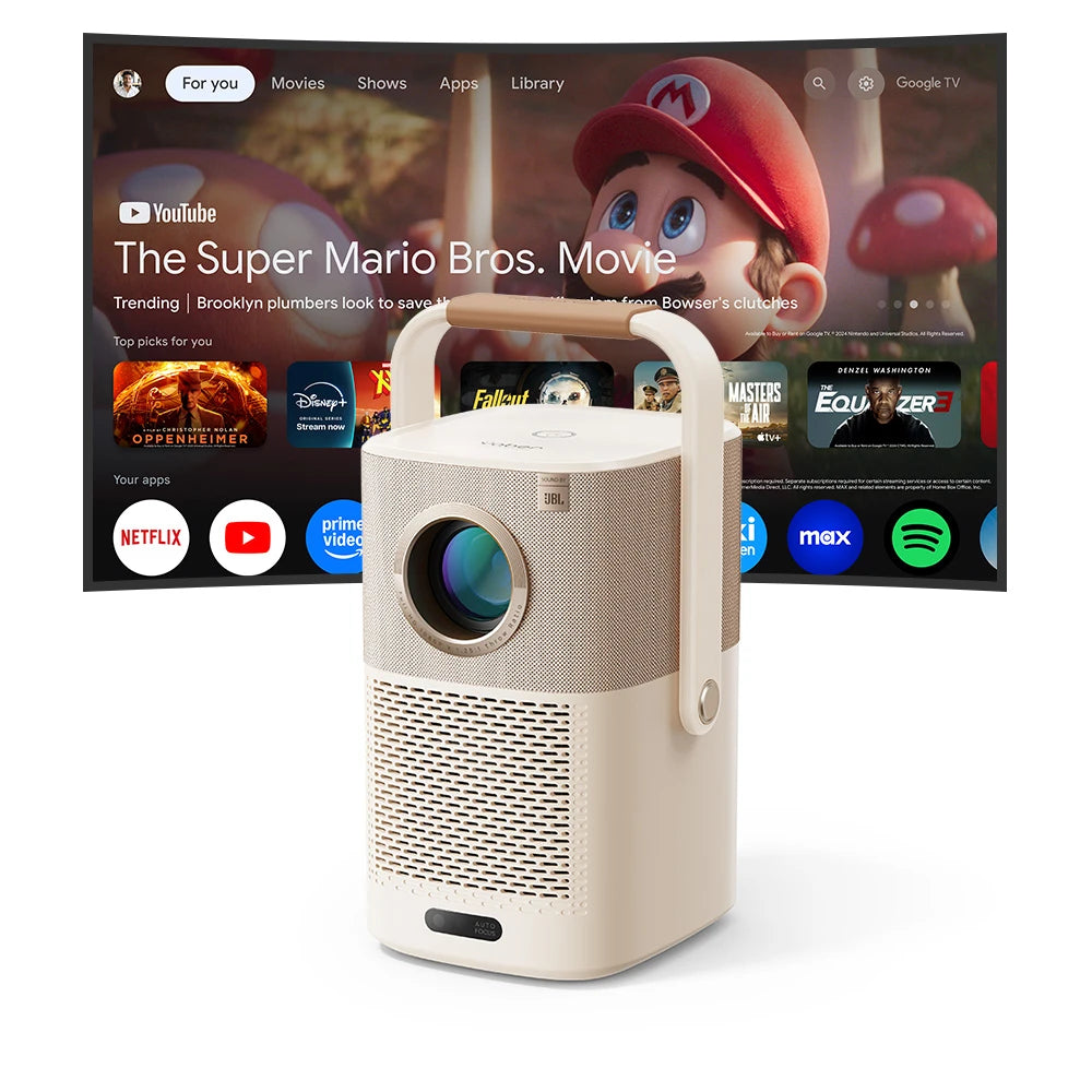 Yaber T2 Plus GTV Portable Projector | Google TV, 2.5H Battery Yaber T2 Plus GTV Portable Projector | Google TV, 2.5H Battery
