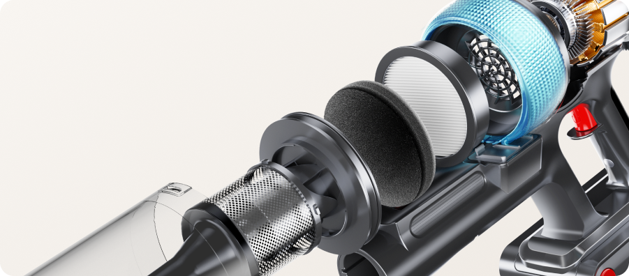 yaber p20 cordless vaccum has HEPA filtration