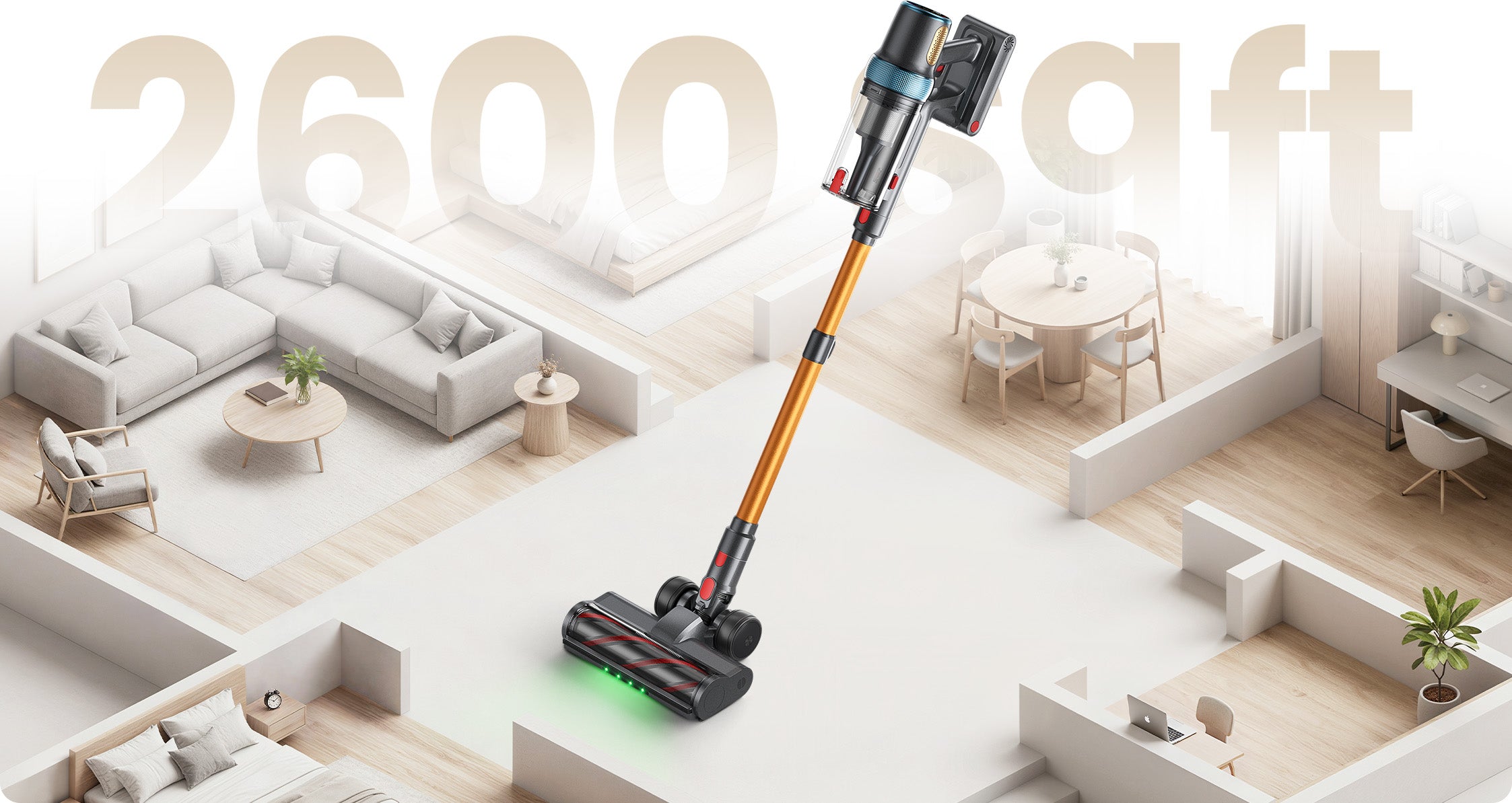 yaber p20 vaccum cleaner 52 Minute Efficient Runtime