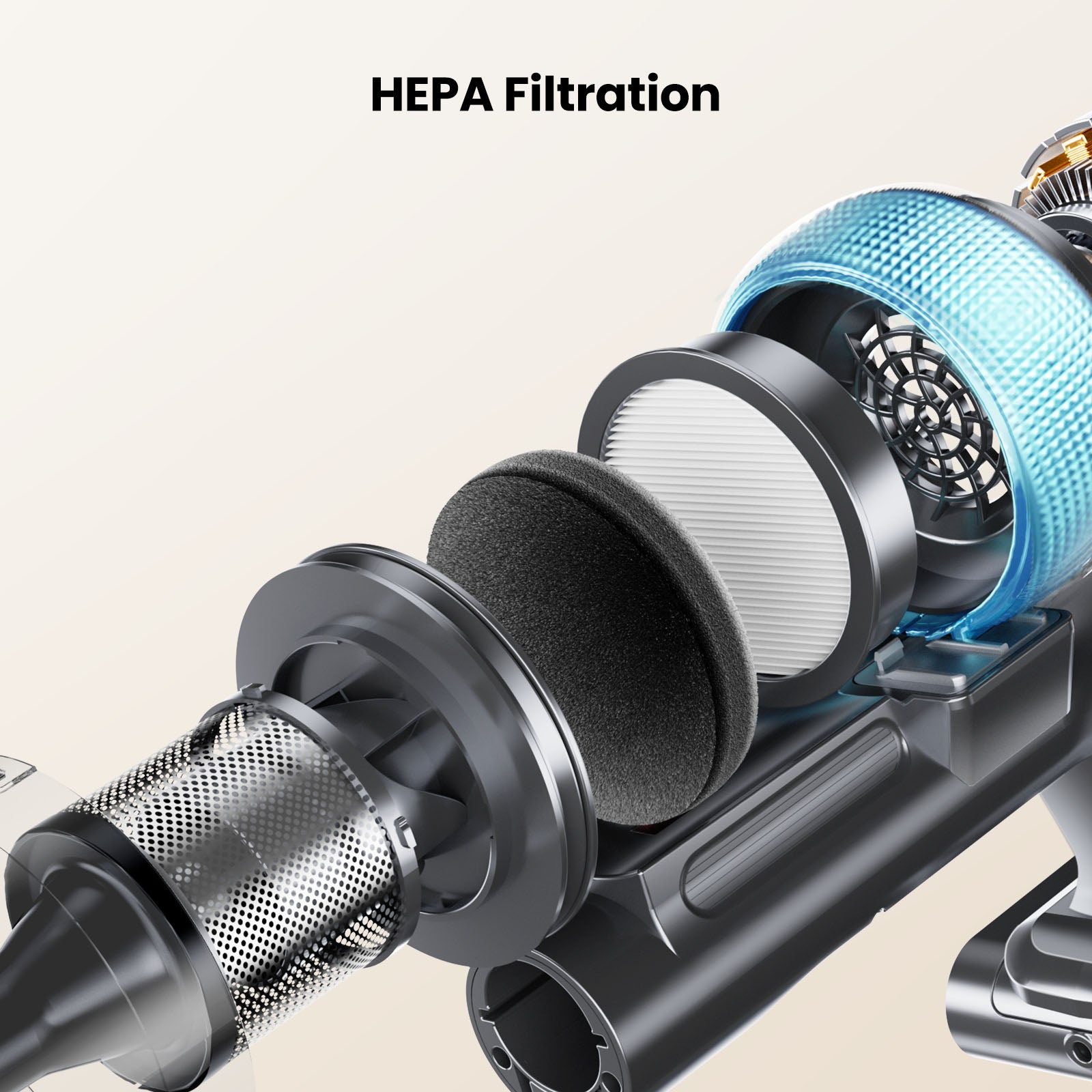 yaber p20 vaccum has HEPA filtration system