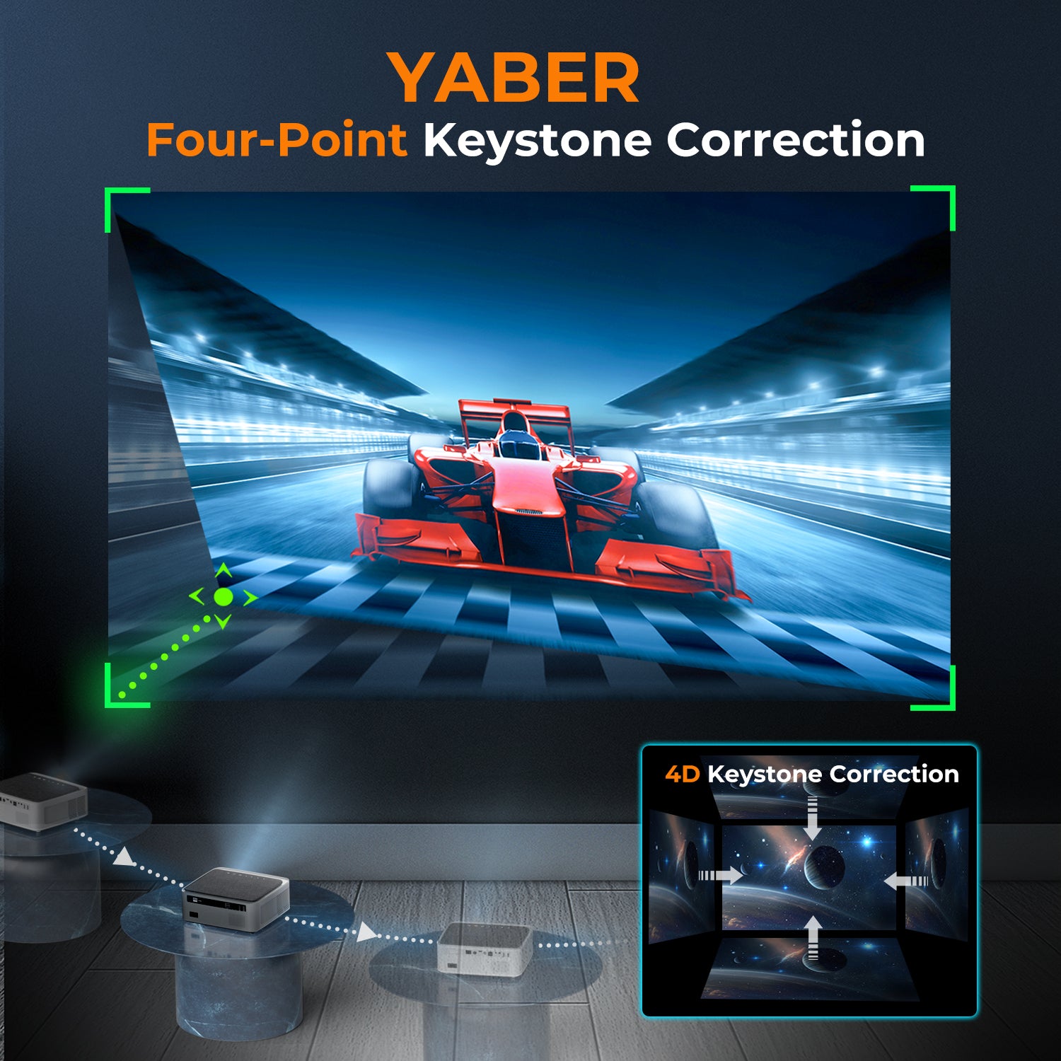 YABER PROJECTOR PRO U6 (AOSP) - YABER Home Projector, Entertaiment Projector